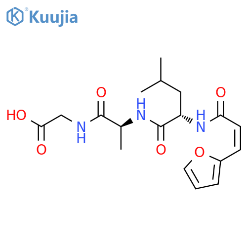 Glycine, N-[N-[N-[3-(2-furanyl)-1-oxo-2-propenyl]-L-leucyl]-L-alanyl]- structure