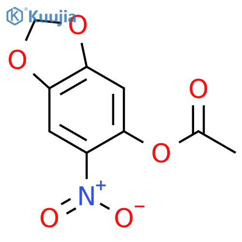 6-Nitro-1,3-benzodioxol-5-yl acetate structure