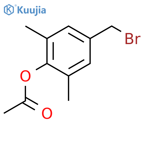 4-(Bromomethyl)-2,6-dimethylphenyl acetate structure