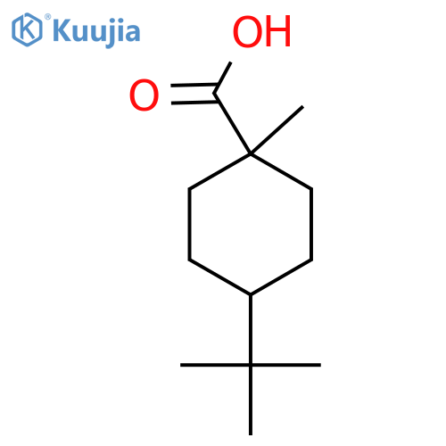 4-tert-butyl-1-methylcyclohexanecarboxylic acid structure