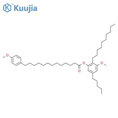 Benzenetridecanoic acid, 4-methoxy-, 2-decyl-3-methoxy-5-pentylphenyl ester structure