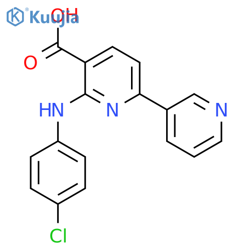 6-((4-Chlorophenyl)amino)-[2,3'-bipyridine]-5-carboxylic acid structure