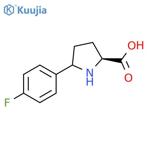 5-(4-fluorophenyl)pyrrolidine-2-carboxylic acid structure