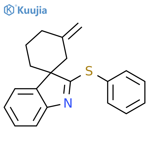 Spiro[cyclohexane-1,3'-[3H]indole], 3-methylene-2'-(phenylthio)- structure