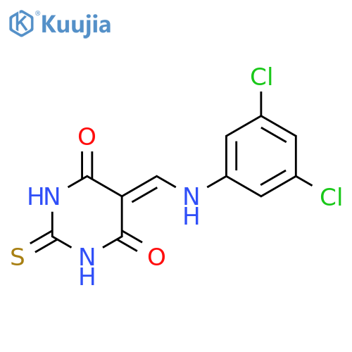 5-{(3,5-dichlorophenyl)aminomethylidene}-2-sulfanylidene-1,3-diazinane-4,6-dione structure