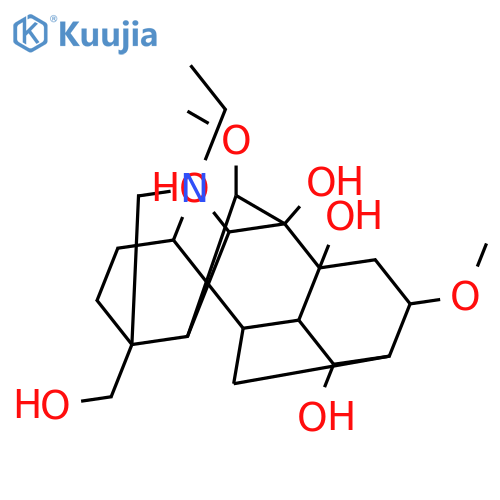 20-ethyl-4-(hydroxymethyl)-6,16-dimethoxyaconitane-1,7,8,14-tetrol structure