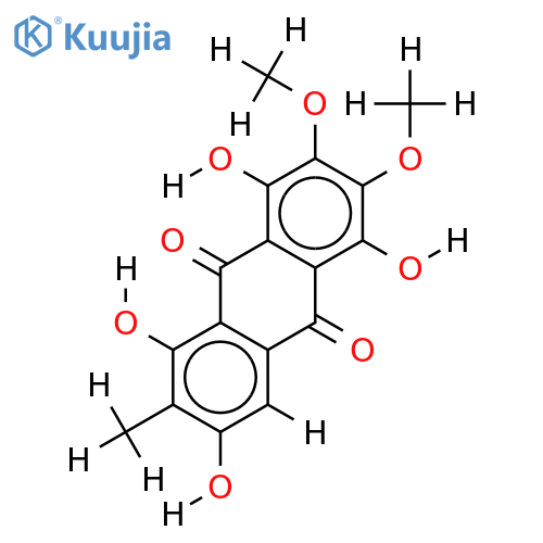 1,3,5,8-Tetrahydroxy-6,7-dimethoxy-2-methyl-anthrachinon structure