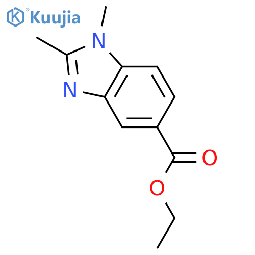 Ethyl 1,2-dimethyl-1,3-benzodiazole-5-carboxylate structure