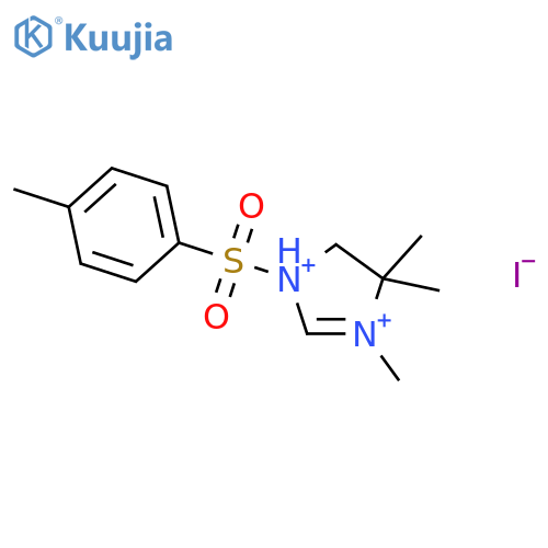 1H-Imidazolium,4,5-dihydro-1,5,5-trimethyl-3-[(4-methylphenyl)sulfonyl]-, iodide (1:1) structure