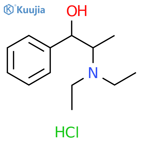 2-(diethylamino)-1-phenylpropan-1-ol hydrochloride structure