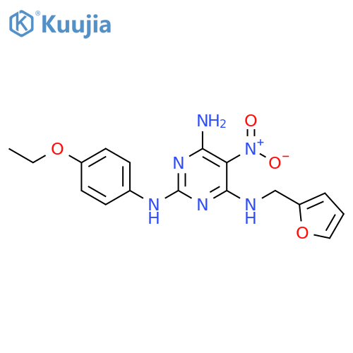 N2-(4-ethoxyphenyl)-N4-(furan-2-yl)methyl-5-nitropyrimidine-2,4,6-triamine structure