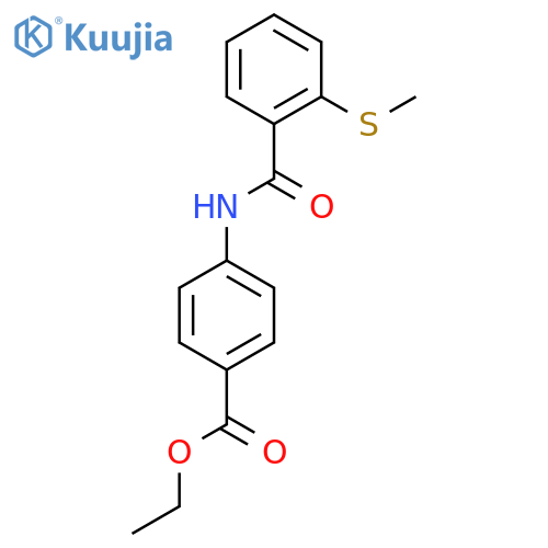ethyl 4-2-(methylsulfanyl)benzamidobenzoate structure