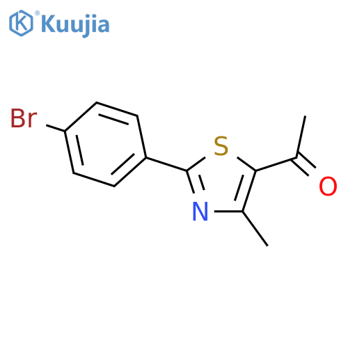 1-2-(4-Bromophenyl)-4-methyl-1,3-thiazol-5-ylethan-1-one structure