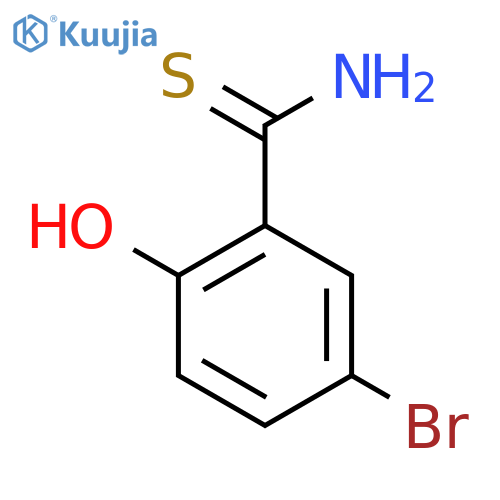 5-bromo-2-hydroxybenzene-1-carbothioamide structure