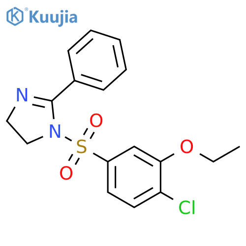 1-(4-chloro-3-ethoxybenzenesulfonyl)-2-phenyl-4,5-dihydro-1H-imidazole structure