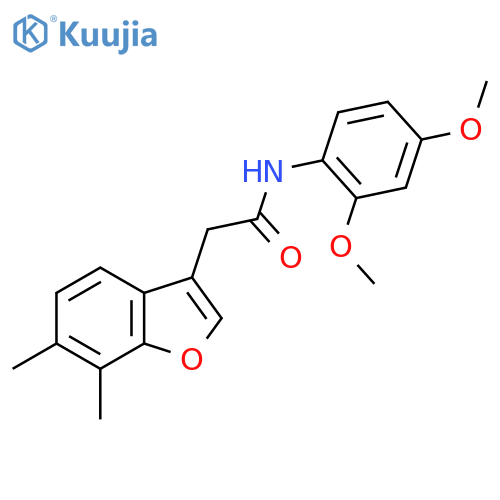 N-(2,4-dimethoxyphenyl)-2-(6,7-dimethyl-1-benzofuran-3-yl)acetamide structure