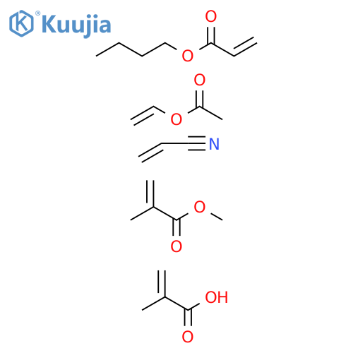 2-Propenoicacid,2-methyl-,polymerwithbutyl2-propenoate,ethenylacetate,methyl2-methyl-2-propenoateand2-propenenitrile structure