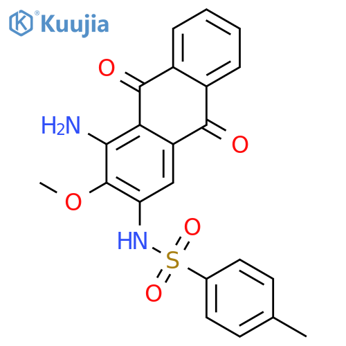 Benzenesulfonamide,N-(1-amino-9,10-dihydro-2-methoxy-9,10-dioxoanthracenyl)-4-methyl- (9CI) structure