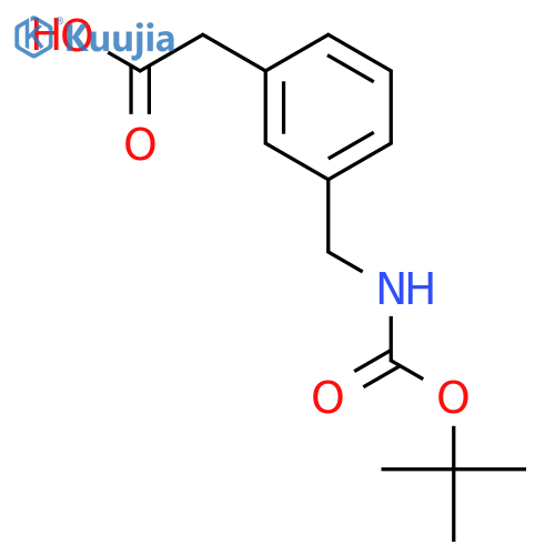 3-(1,1-Dimethylethoxy)carbonylaminomethylbenzeneacetic Acid structure