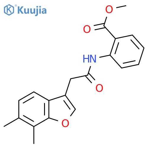 methyl 2-2-(6,7-dimethyl-1-benzofuran-3-yl)acetamidobenzoate structure