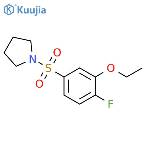 1-(3-ethoxy-4-fluorobenzenesulfonyl)pyrrolidine structure