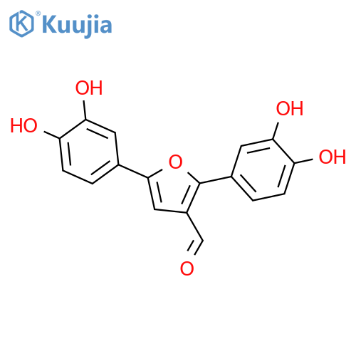 2,5-Bis(3,4-dihydroxyphenyl)-3-furancarboxaldehyde structure