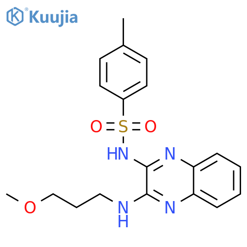 N-{3-(3-methoxypropyl)aminoquinoxalin-2-yl}-4-methylbenzene-1-sulfonamide structure
