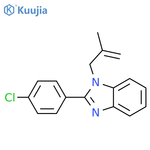 2-(4-chlorophenyl)-1-(2-methylprop-2-en-1-yl)-1H-1,3-benzodiazole structure