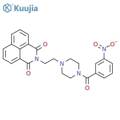 3-{2-[4-(3-nitrobenzoyl)piperazin-1-yl]ethyl}-3-azatricyclo[7.3.1.0^{5,13}]trideca-1(13),5,7,9,11-pentaene-2,4-dione structure