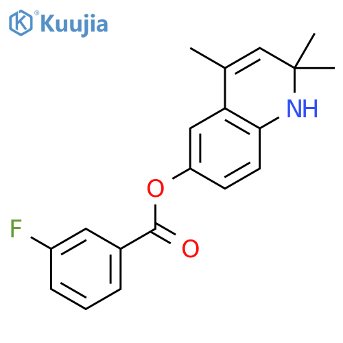 2,2,4-Trimethyl-1,2-dihydroquinolin-6-yl3-fluorobenzoate structure