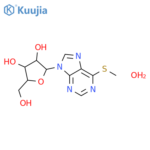 6-(methylsulfanyl)-9-(β-d-glycero-pentofuranosyl)-9h-purine Hydra Te (1:1) structure
