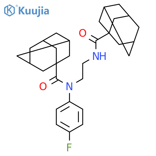 Tricyclo[3.3.1.13,7]decane-1-carboxamide,N-(4-fluorophenyl)-N-[2-[(tricyclo[3.3.1.13,7]dec-1-ylcarbonyl)amino]ethyl]- structure