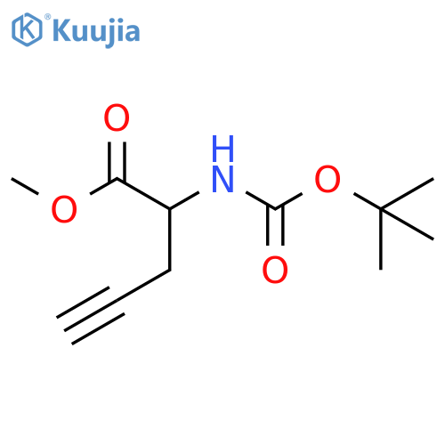 (S)-Methyl 2-((tert-butoxycarbonyl)amino)pent-4-ynoate structure