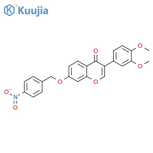 3-(3,4-dimethoxyphenyl)-7-(4-nitrophenyl)methoxy-4H-chromen-4-one structure