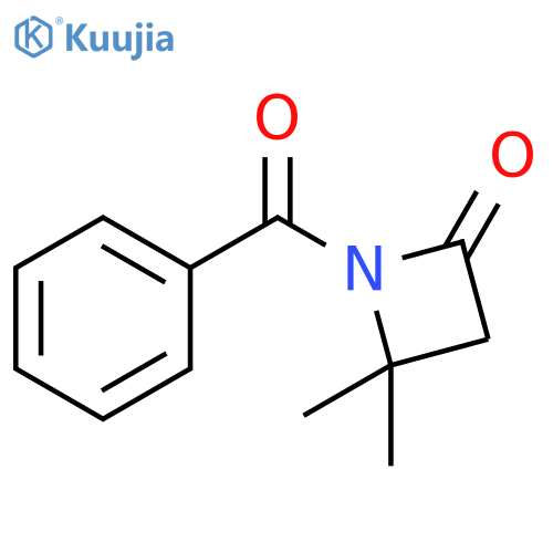 2-Azetidinone, 1-benzoyl-4,4-dimethyl- structure