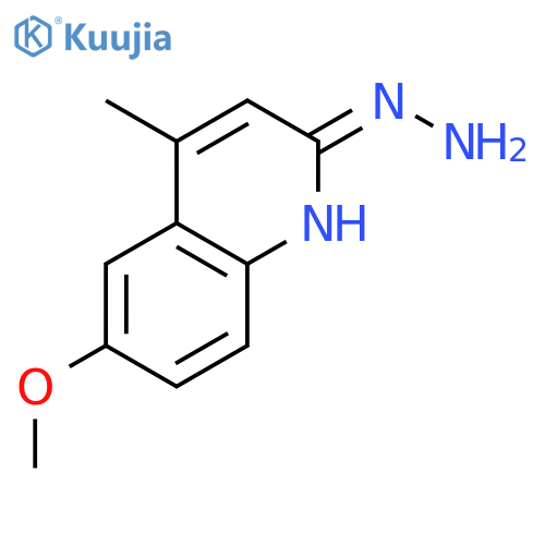 2(1H)-QUINOLINONE, 6-METHOXY-4-METHYL-, HYDRAZONE structure