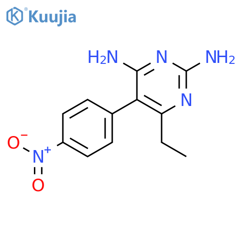 6-Ethyl-5-(4-nitrophenyl)-2,4-pyrimidinediamine structure