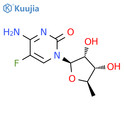 4-amino-1-[(2R,3S,4S,5R)-3,4-dihydroxy-5-methyloxolan-2-yl]-5-fluoropyrimidin-2-one structure