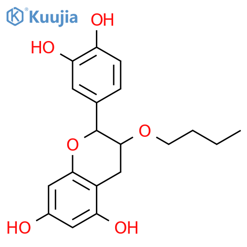 (2R,3S)-3-butoxy-2-(3,4-dihydroxyphenyl)-3,4-dihydro-2H-chromene-5,7-diol structure
