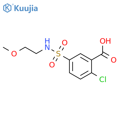 2-Chloro-5-(2-Methoxyethyl)SulfamoylBenzoic Acid structure