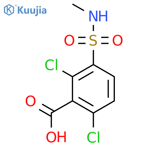 2,6-dichloro-3-(methylsulfamoyl)benzoic acid structure