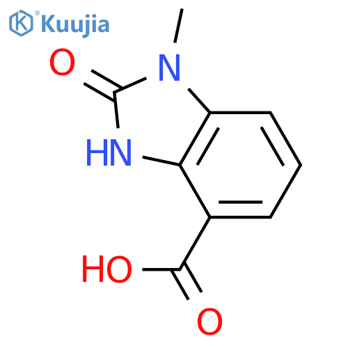 1-methyl-2-oxo-2,3-dihydro-1H-1,3-benzodiazole-4-carboxylic acid structure