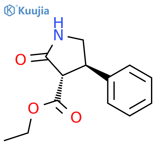 3-PYRROLIDINECARBOXYLIC ACID, 2-OXO-4-PHENYL-, ETHYL ESTER, TRANS- structure