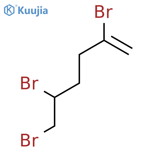 (5S)-2,5,6-tribromohex-1-ene structure