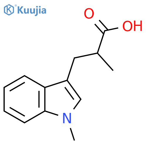 2-methyl-3-(1-methyl-1H-indol-3-yl)propanoic acid structure
