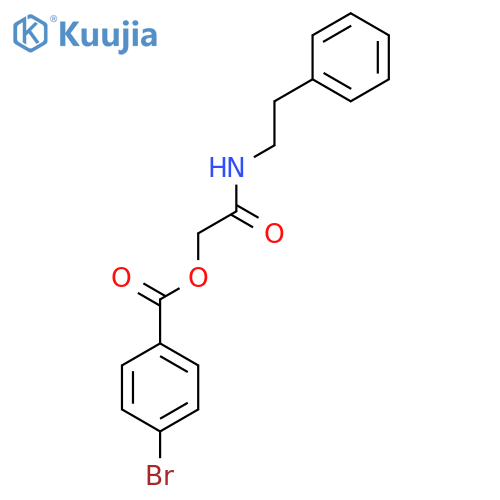 [(2-Phenylethyl)carbamoyl]methyl 4-bromobenzoate structure