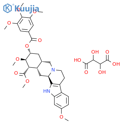 methyl (3&#x3B2;,20&#x3B1;)-11,17&#x3B1;-dimethoxy-18&#x3B2;-[(3,4,5-trimethoxybenzoyl)oxy]yohimban-16&#x3B2;-carboxylate, tartrate (1:1) structure