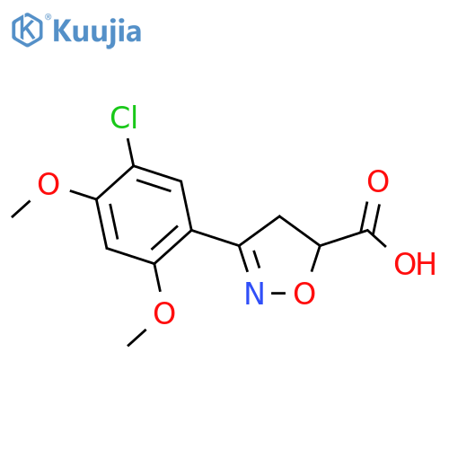 3-(5-Chloro-2,4-dimethoxyphenyl)-4,5-dihydroisoxazole-5-carboxylic Acid structure