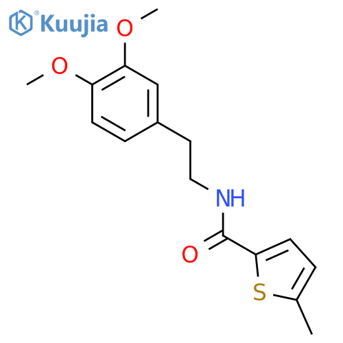 N-[2-(3,4-dimethoxyphenyl)ethyl]-5-methylthiophene-2-carboxamide structure