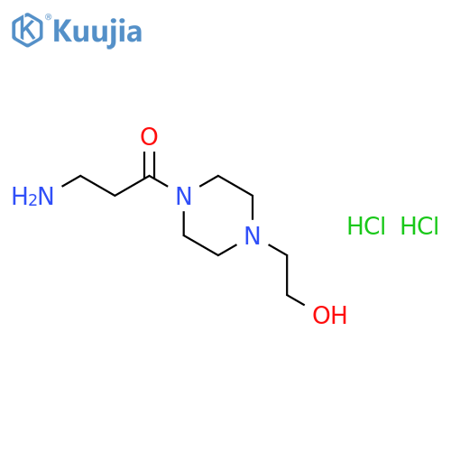3-Amino-1-4-(2-hydroxy-ethyl)-piperazin-1-yl-propan-1-one Dihydrochloride structure